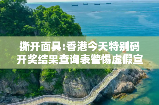 撕开面具:香港今天特别码开奖结果查询表警惕虚假宣传-全面释义、解释与落实