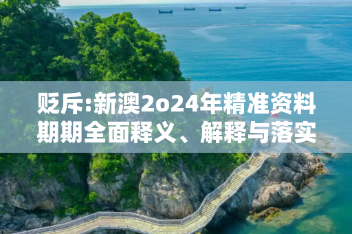 贬斥:新澳2o24年精准资料期期全面释义、解释与落实