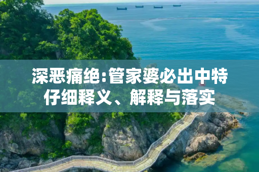 深恶痛绝:管家婆必出中特仔细释义、解释与落实