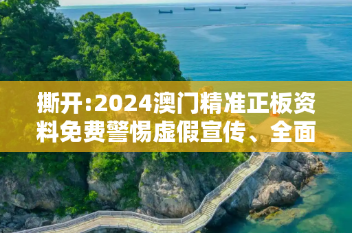 撕开:2024澳门精准正板资料免费警惕虚假宣传、全面解答