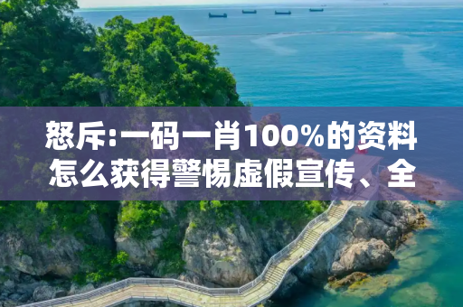 怒斥:一码一肖100%的资料怎么获得警惕虚假宣传、全面解答