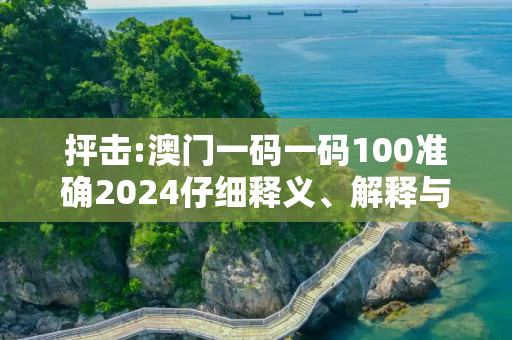 抨击:澳门一码一码100准确2024仔细释义、解释与落实
