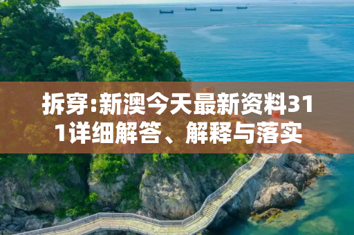 拆穿:新澳今天最新资料311详细解答、解释与落实