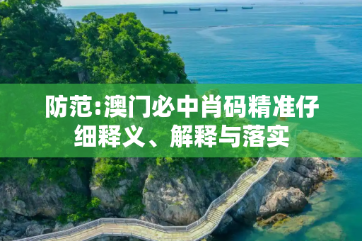 防范:澳门必中肖码精准仔细释义、解释与落实