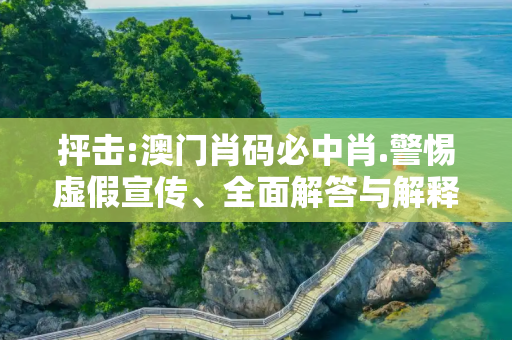 抨击:澳门肖码必中肖.警惕虚假宣传、全面解答与解释